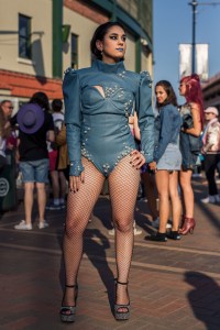 Street style at the Lady Gaga concert at Wringley Field in Chicago.