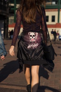Street style at the Lady Gaga concert at Wringley Field in Chicago.