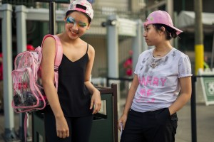 Street style at the Lady Gaga concert at Wringley Field in Chicago.