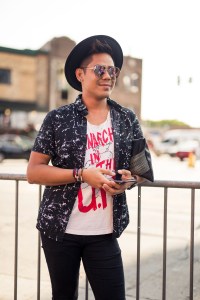 Street style at the Lady Gaga concert at Wringley Field in Chicago.