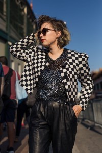Street style at the Lady Gaga concert at Wringley Field in Chicago.