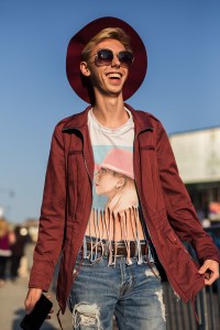 Street style at the Lady Gaga concert at Wringley Field in Chicago.
