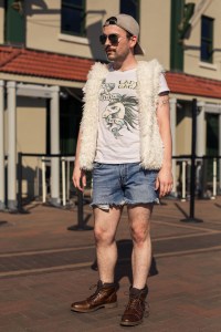 Street style at the Lady Gaga concert at Wringley Field in Chicago.
