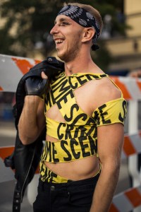 Street style at the Lady Gaga concert at Wringley Field in Chicago.