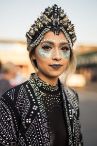 Street style at the Lady Gaga concert at Wringley Field in Chicago.