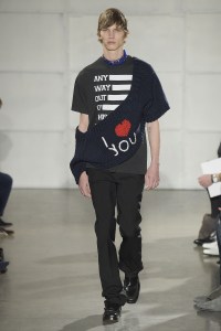 Model on the catwalkRaf Simons show, Runway, Fall Winter 2017, New York Fashion Week Men's, USA - 01 Feb 2017