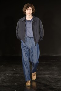Model on the catwalkE. Tautz show, Runway, Autumn Winter 2017, London Fashion Week Men's, UK - 07 Jan 2017