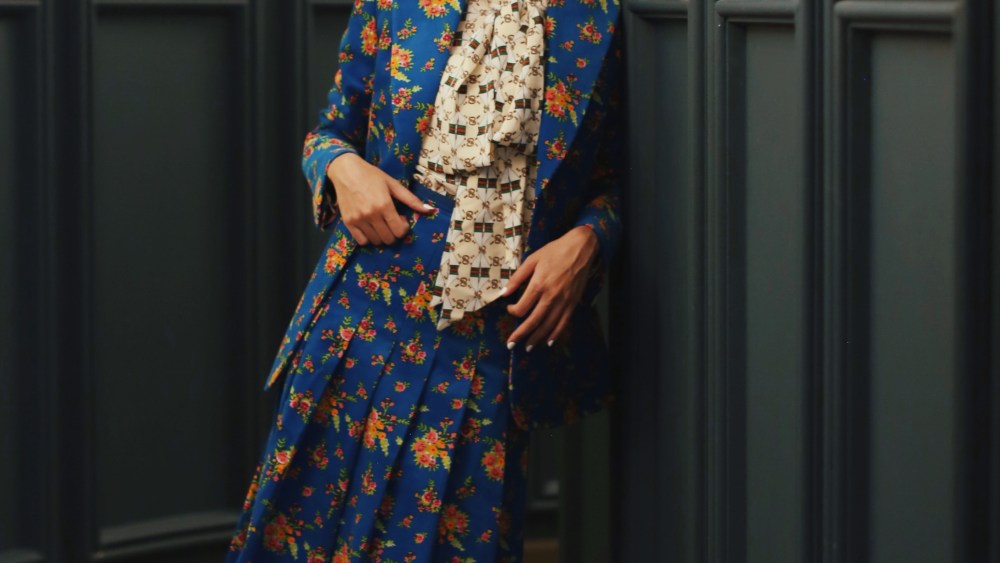 Yoyo Cao in head-to-toe Gucci, for her Matchesfashion.com collaboration.