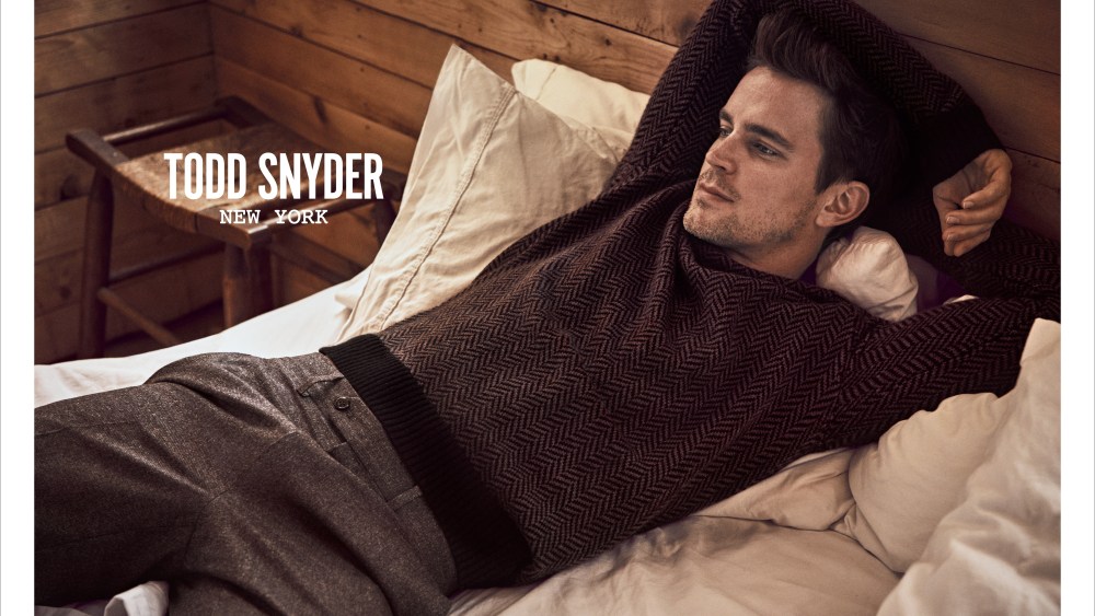 Matt Bomer lounges around in Todd Snyder's fall ads.