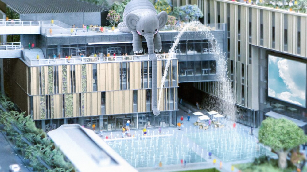 "Bubblecoat Elephant" by Florentijn Hofman.