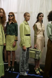 Backstage at Acné Studios RTW Spring 2018