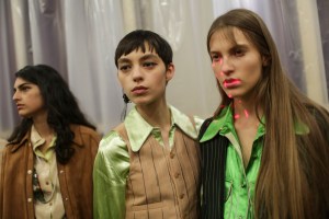 Backstage at Acné Studios RTW Spring 2018