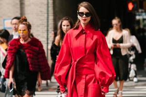 Street style at New York Fashion Week spring 2018.