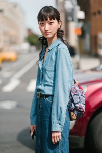 Street style at New York Fashion Week spring 2018.
