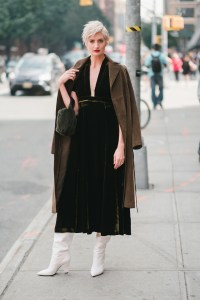 Street style at New York Fashion Week spring 2018.