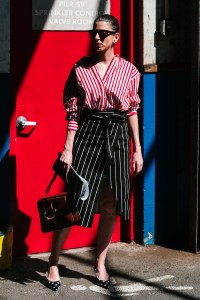 Street style at New York Fashion Week spring 2018.