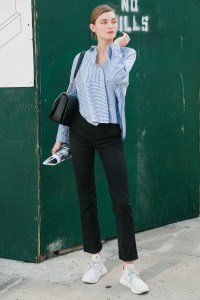Street style at New York Fashion Week spring 2018.