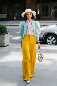 Street style at New York Fashion Week spring 2018.
