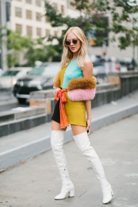 Street style at New York Fashion Week spring 2018.