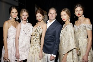 Backstage at Badgley Mischka RTW Spring 2018