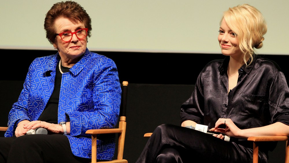 Billy Jean King and Emma StoneNew York Anniversary and Pannel Discussion for Fox Searchlights "Battle of The Sexes", USA - 19 Sep 2017