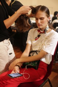 Backstage at Alexis Mabille RTW Spring 2018