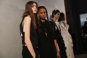 Backstage at Ann Demeulemeester RTW Spring 2018