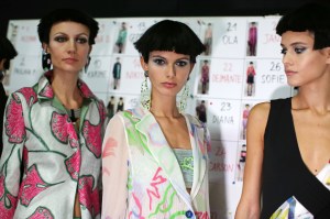 Backstage at Giorgio Armani RTW Spring 2018