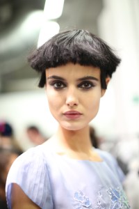Backstage at Giorgio Armani RTW Spring 2018