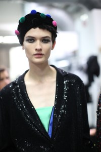 Backstage at Giorgio Armani RTW Spring 2018
