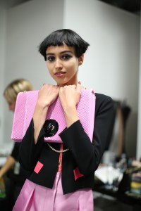 Backstage at Giorgio Armani RTW Spring 2018