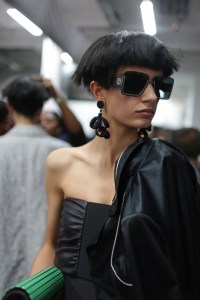 Backstage at Giorgio Armani RTW Spring 2018