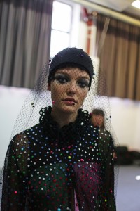 Backstage at Giorgio Armani RTW Spring 2018