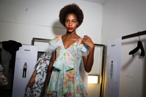 Backstage at Blumarine RTW Spring 2018