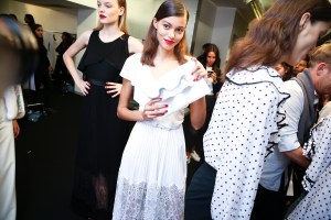 Backstage at Blumarine RTW Spring 2018