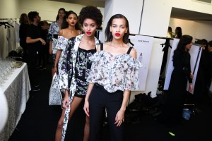 Backstage at Blumarine RTW Spring 2018