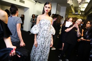Backstage at Blumarine RTW Spring 2018