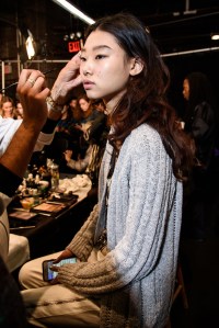 Backstage at Anna Sui RTW Spring 2018