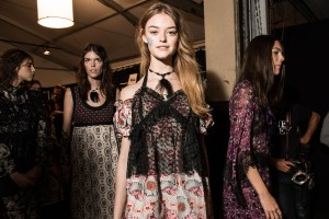 Backstage at Anna Sui RTW Spring 2018
