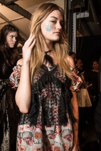 Backstage at Anna Sui RTW Spring 2018