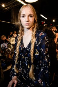 Backstage at Anna Sui RTW Spring 2018
