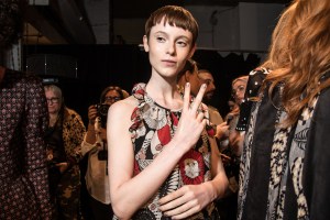 Backstage at Anna Sui RTW Spring 2018