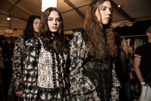 Backstage at Anna Sui RTW Spring 2018