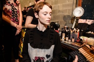 Backstage at Anna Sui RTW Spring 2018