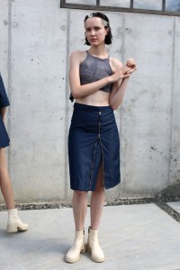 Backstage at Eckhaus Latta RTW Spring 2018