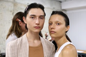 Backstage at Eckhaus Latta RTW Spring 2018