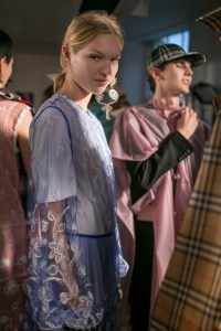Backstage at Burberry RTW Spring 2018