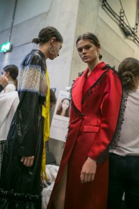 Backstage at Christopher Kane RTW Spring 2018