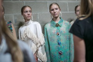 Backstage at Christopher Kane RTW Spring 2018