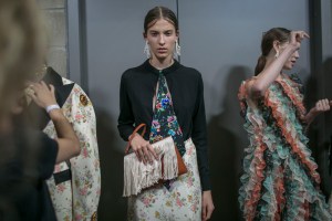 Backstage at Christopher Kane RTW Spring 2018